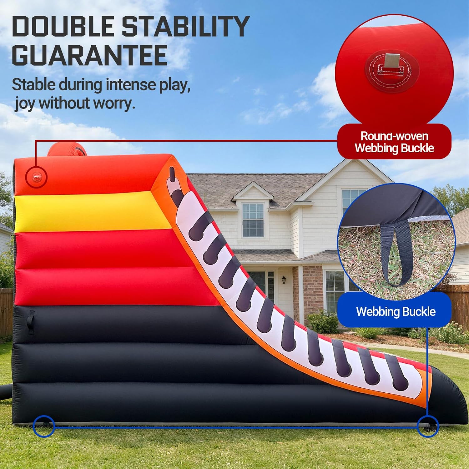 Double Stability Inflatable Basketball Hoop Shoot Game Rental | Party For Less Rentals Aurora Denver CO Party For Less Rentals inflatable basketball hoop shoot game double stability webbing buckles for secure play Aurora Denver Colorado